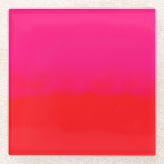 Pink and Orange Gradient  Glasuntersetzer (Vorderseite)