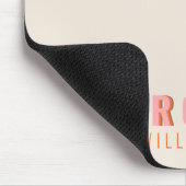 Pink and Orange Retro Typography Creative Modern Mousepad (Ecke)
