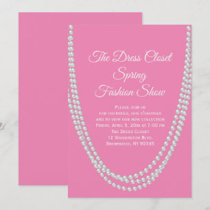 Pink and Pearls Fashion Einladung anzeigen