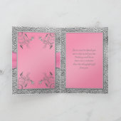 Pink and Pewter Heart Dankeschön Karte (Innenseite)