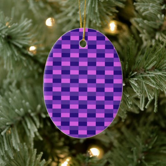 Pink and Purple Color Combination Keramik Ornament (Baum)