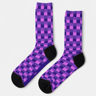 Pink and purple color combination socken