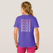 Pink and Purple Dance Dance Dance Slogan  T-Shirt (Schwarz voll)