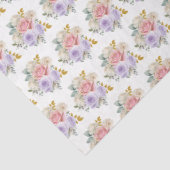 Pink and Purple Elegant Flowers Seidenpapier (Detail)