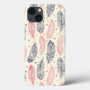 Pink And Purple Ethnic Feather Pattern Case-Mate iPhone Hülle