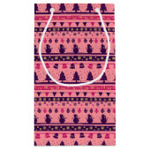 Pink and Purple Festive Holiday Cheer Kleine Geschenktüte (Rückseite)