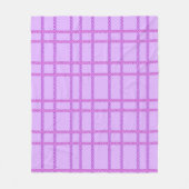 Pink and purple flower checkered pattern fleecedecke (Vorderseite)