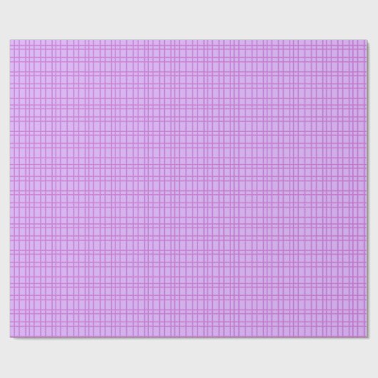 Pink and purple flower checkered pattern geschenkpapier (Flach)