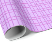 Pink and purple flower checkered pattern geschenkpapier (Rolleneckpunkt)