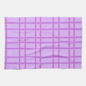 Pink and purple flower checkered pattern geschirrtuch (Horizontal)