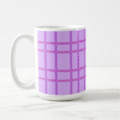 Pink and purple flower checkered pattern kaffeetasse (Links)