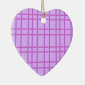 Pink and purple flower checkered pattern keramik ornament (Rechts)