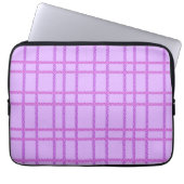 Pink and purple flower checkered pattern laptopschutzhülle (Vorderseite)