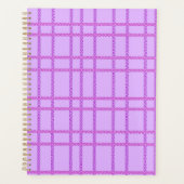 Pink and purple flower checkered pattern planer (Vorderseite)