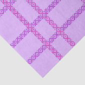 Pink and purple flower checkered pattern seidenpapier (Ausschnitt)