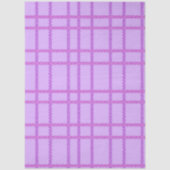 Pink and purple flower checkered pattern seidenpapier (Vorderseite)