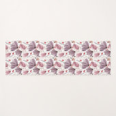 Pink And Purple Flowers Floral Pattern Yogamat Yogamatte (Vorderseite (Horizontal))