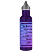 Pink and Purple Hearts & a Quote Edelstahlflasche (Links)