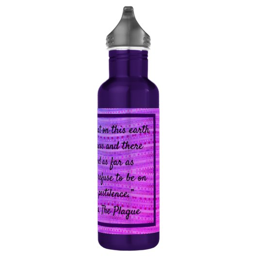 Pink and Purple Hearts & a Quote Edelstahlflasche (Rechts)