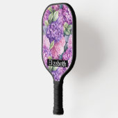 Pink and Purple Hydrangea Flower Personalized Pickleball Schläger (Links)