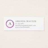 Pink and Purple Monogram Modern Package Insert (Rückseite)
