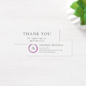 Pink and Purple Monogram Modern Package Insert (Schreibtisch)