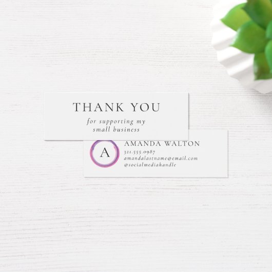 Pink and Purple Monogram Modern Package Insert (Schreibtisch)