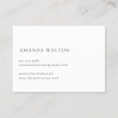 Pink and Purple Monogram Modern Visitenkarte (Rückseite)