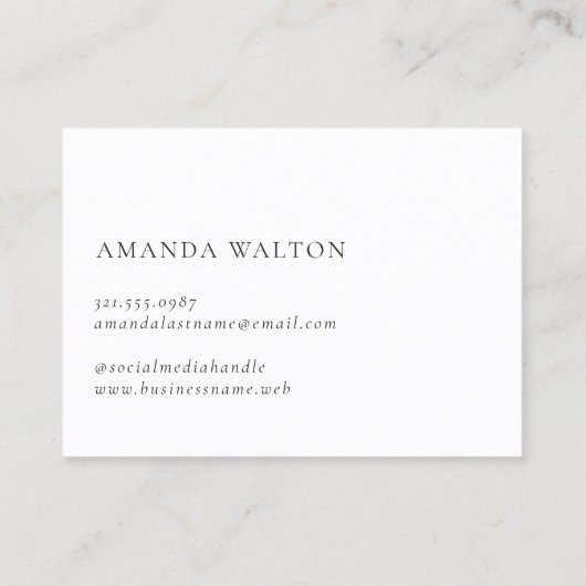 Pink and Purple Monogram Modern Visitenkarte (Rückseite)