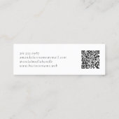 Pink and Purple Monogram QR Code Modern Mini Visitenkarte (Rückseite)