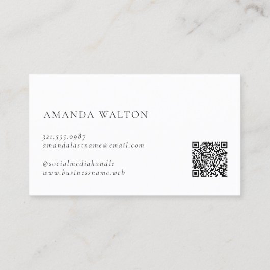 Pink and Purple Monogram QR Code Modern Treuekarte (Rückseite)