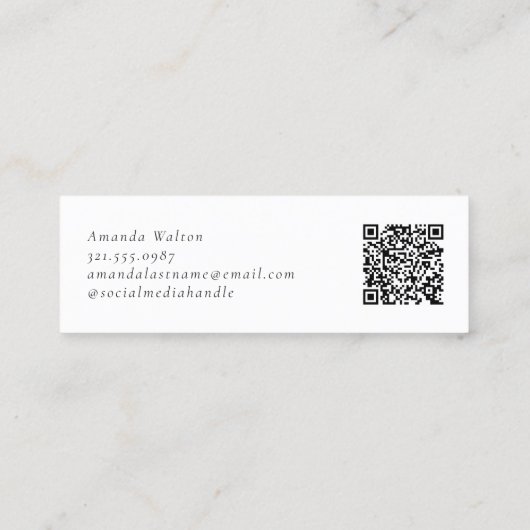 Pink and Purple Monogram QR Code Modern Treuekarte (Rückseite)