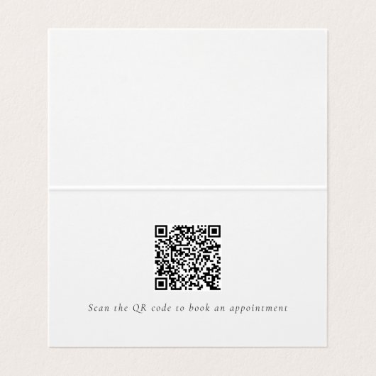 Pink and Purple Monogram QR Code Modern Visitenkarten (Innenseite Aufgefaltet)