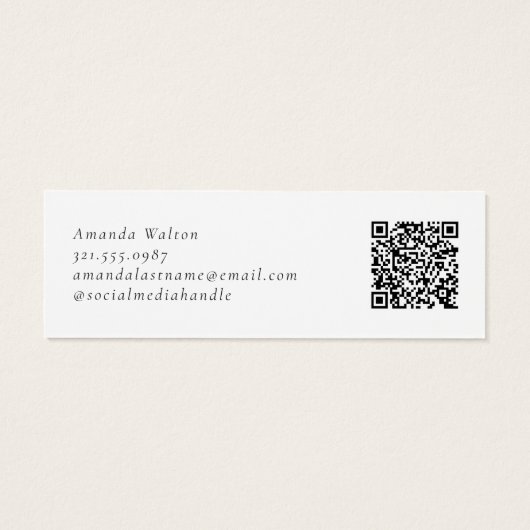 Pink and Purple Monogram QR Code Package Insert (Rückseite)