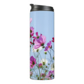 Pink and Purple Pretty Flower Meadow Photo Thermosbecher (Nach rechts gedreht)