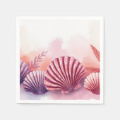 Pink And Purple Seashells  Serviette (Vorderseite)