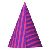 Pink and Purple Stripe Birthday Age Partyhütchen (Rückseite)