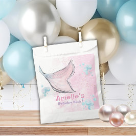 Pink and purple watercolor mermaid tail geschenktütchen