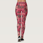 Pink And Red Athletic Carnation Fantasy Wedding  Leggings (Rückseite)