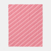 Pink and Red Christmas Candy Cane Stripes  Fleecedecke (Vorderseite)
