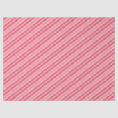 Pink and Red Christmas Candy Cane Stripes Seidenpapier (Vorderseite)