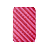 Pink and Red Christmas Peppermint Stripes Badematte (Vorderseite Vertikal)