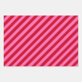 Pink and Red Christmas Peppermint Stripes  Geschenkpapier Set (Vorderseite 2)