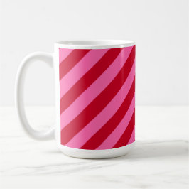 Pink and Red Christmas Peppermint Stripes  Kaffeetasse