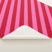 Pink and Red Christmas Peppermint Stripes Sherpadecke (3/4)