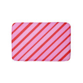 Pink and Red Diagonal Stripes  Badematte (Vorderseite)