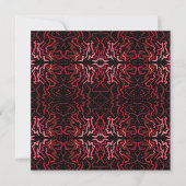 Pink And Red Dots And Squiggles Pattern On Black Karte (Vorderseite)