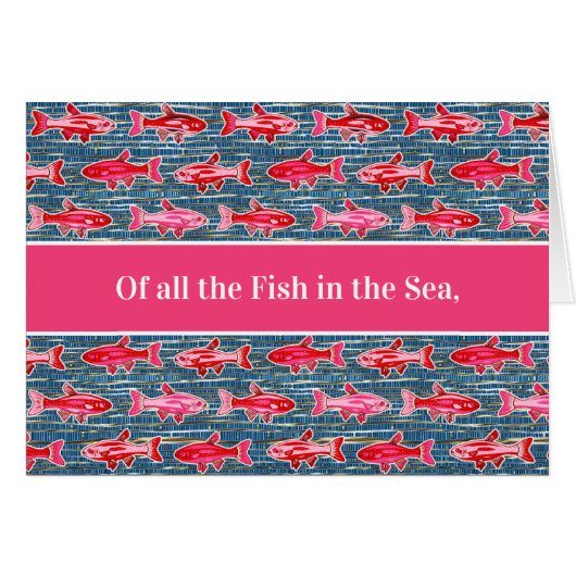 Pink and Red Fish for Valentine's Day (Vorderseite (Horizontal))