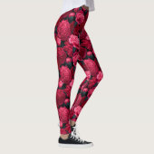 Pink and Red Gym Carnation Fantasy Moms Mothers  Leggings (Rechts)