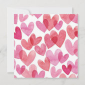 Pink and Red Heart Square Valentine Card (Rückseite)
